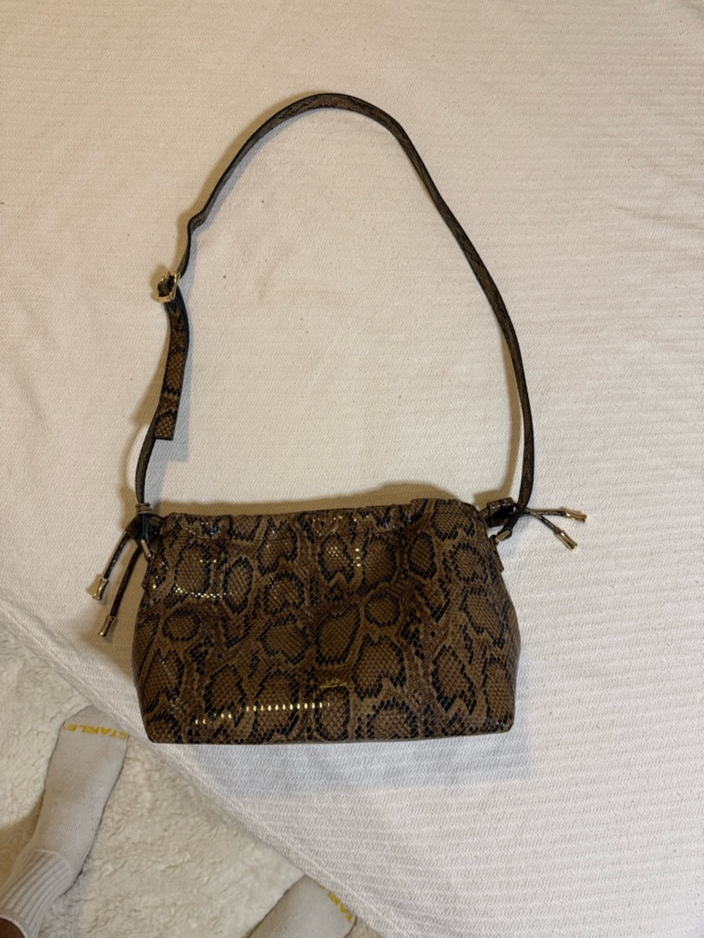APC Women's Snake-Print Crossbody Tote - Brown - Picture 5 of 8